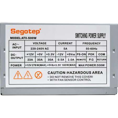 Sursa Segotep ATX-500W 2x SATA Passive PFC Bulk
