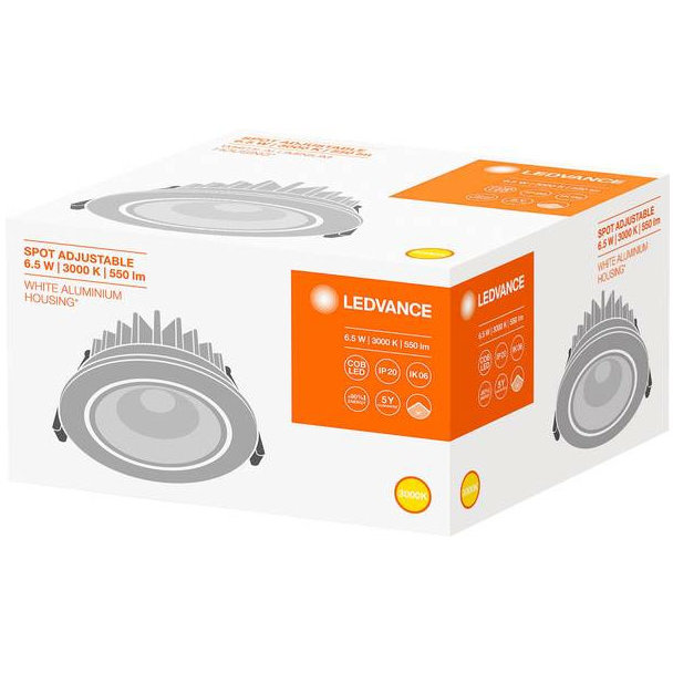 Spot LED Ledvance Adjust 6.50W 3000K 550lumeni