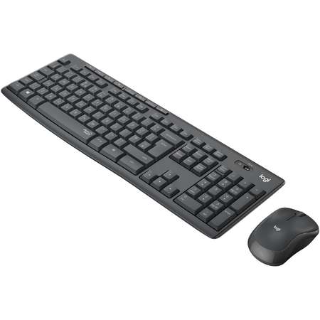 Kit tastatura si mouse Logitech MK295 Silent US Black Graphite