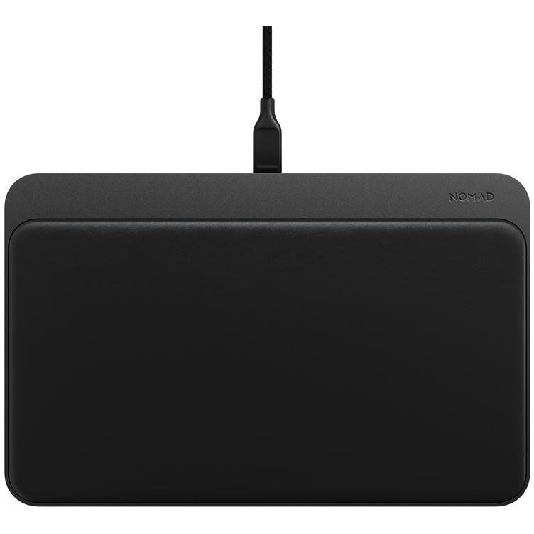 Statie de incarcare universala cu suprafata din piele naturala Wireless Base Station Pro Negru