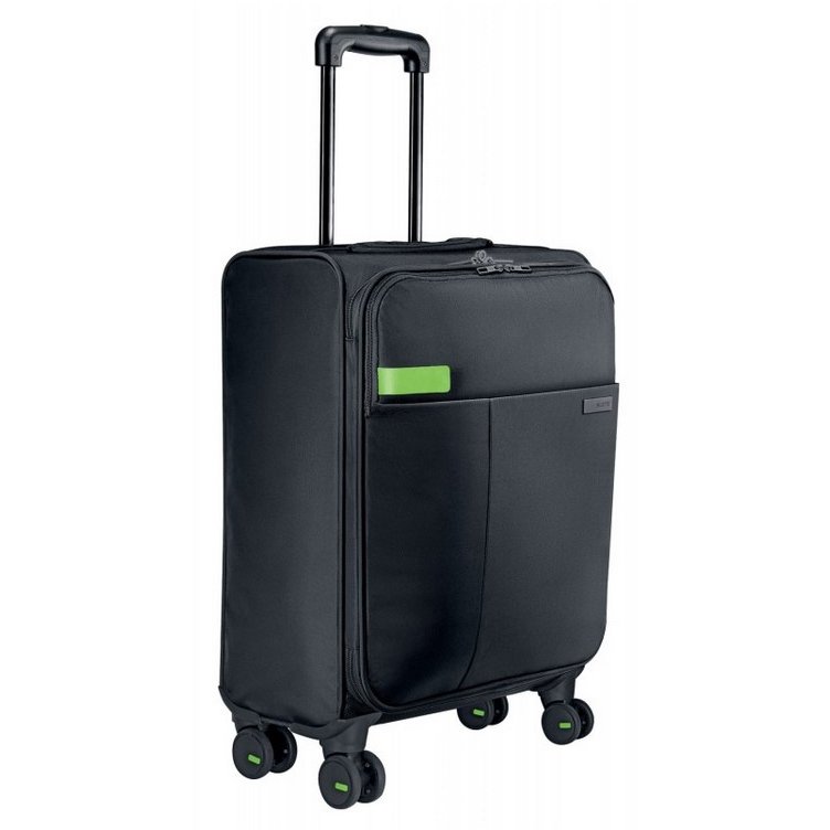 Troller Smart Traveller Complete cu 4 rotile Negru 15.6 inch
