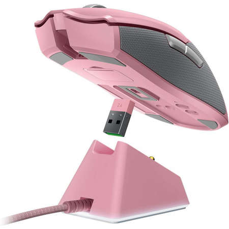 Mouse gaming Razer Viper Ultimate Wireless Hyperspeed Quartz cu Charging Dock Pink