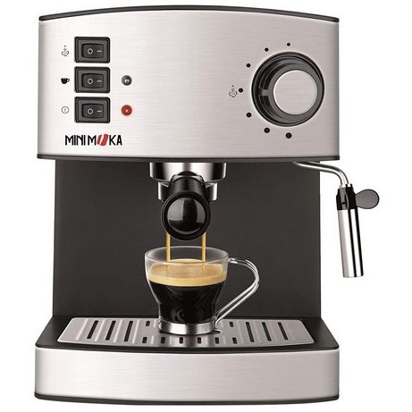 Espressor Cafea Minimoka CM 1821 850W 15bar 1.6l Inox / Negru