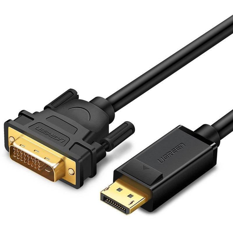 Cablu video DP103 DisplayPort tata - DVI tata FullHD 2Gbps 2 moduri 2m Negru