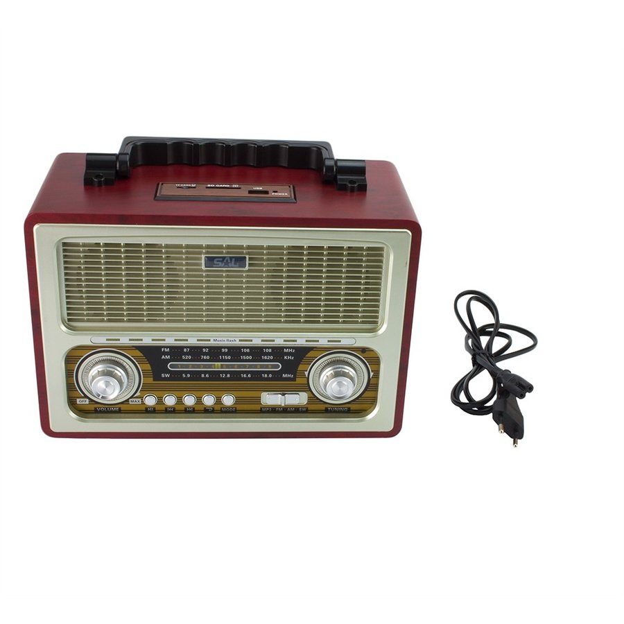 Radio portabil RRT3B Retro Bluetooth 6W Maro