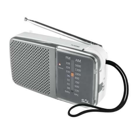 Radio de buzunar Sal RPC2BX AM / FM 2x 1.5V Gri