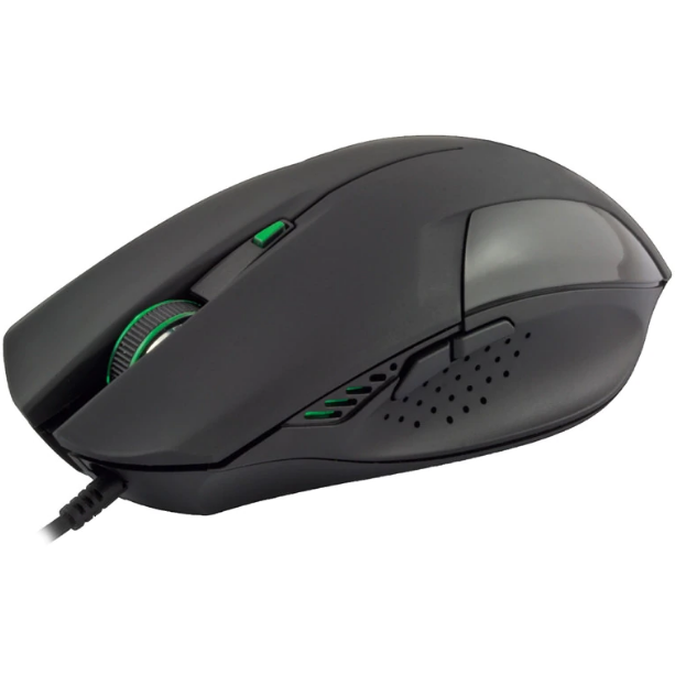 Mouse cu fir Optic 2000DPI Iluminat 6 butoane Negru