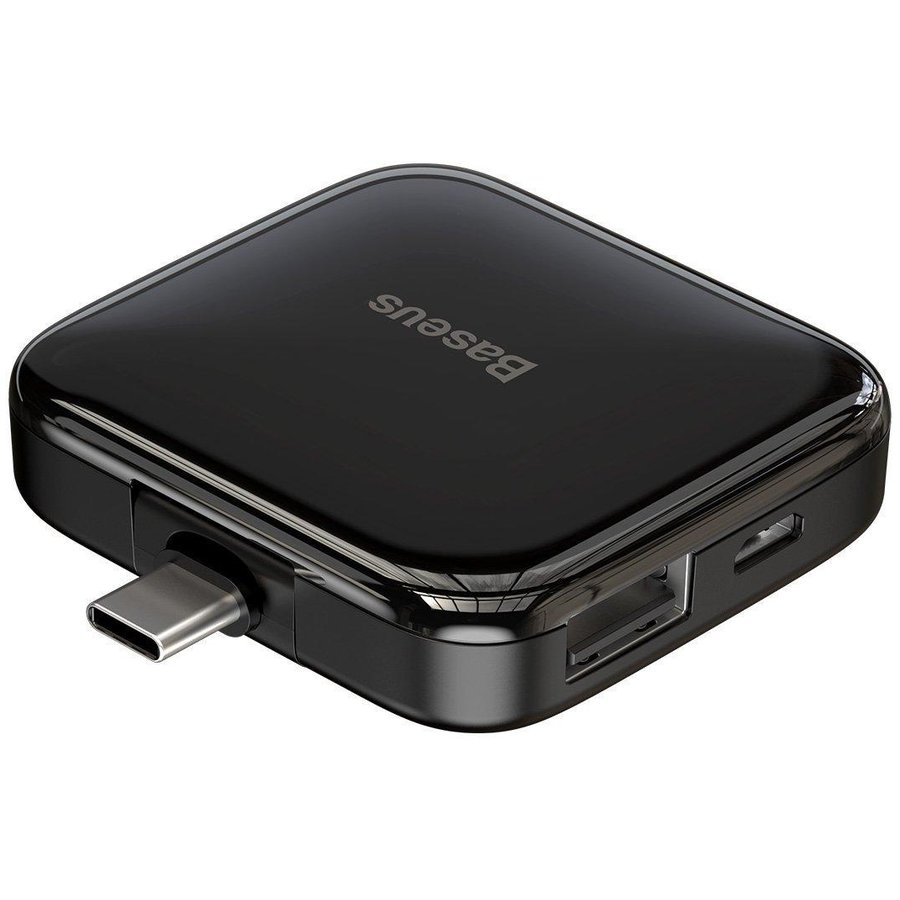 Adaptor HUB 4-in-1 Fully Folded USB-C - 4x USB 2.0 Negru