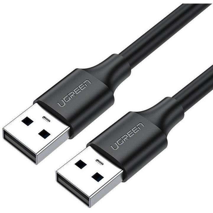 Cablu de date US102, 2x USB 2.0, 2m, Negru