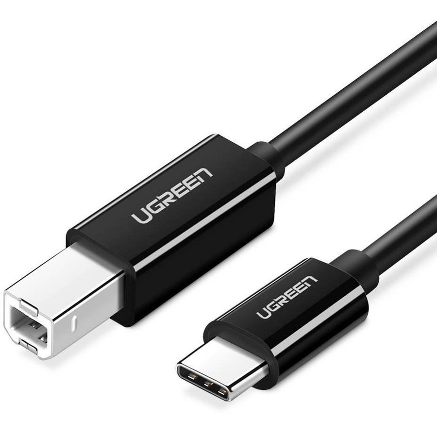 Cablu de date US241, USB-C - USB-B, 480Mbps, 2m, Negru