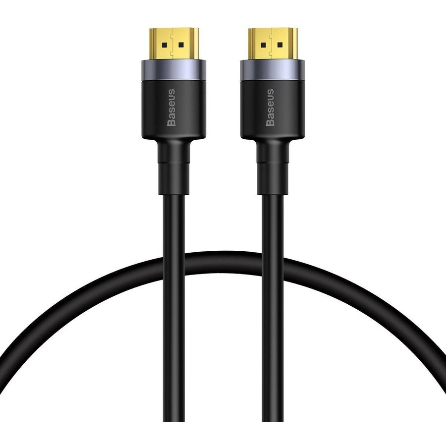 Cablu de date Cafule HDMI tata - HDMI tata, 4K, 60Hz, 18Gbps, 1m, Negru/Gri