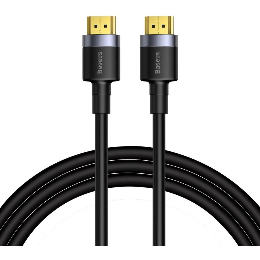 Cablu de date Cafule HDMI tata - HDMI tata, 4K, 60Hz, 18Gbps, 3m, Negru/Gri