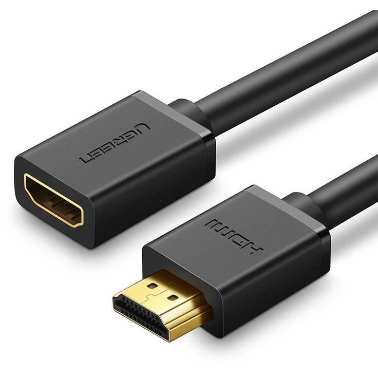 Cablu de date HD107, HDMI tata - HDMI mama, 4K, 60Hz, 10.2Gbps, 50cm, Negru