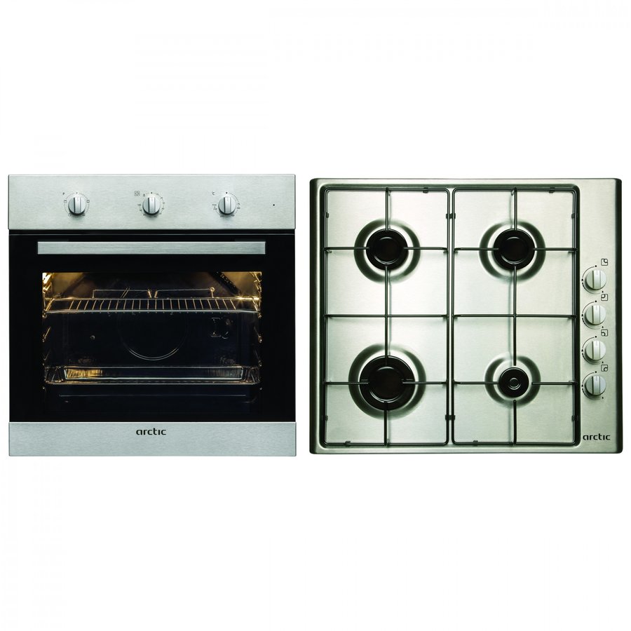 Pachet Cuptor incorporabil + Plita incorporabila AROSC22130XD 71 Litri Clasa A Inox