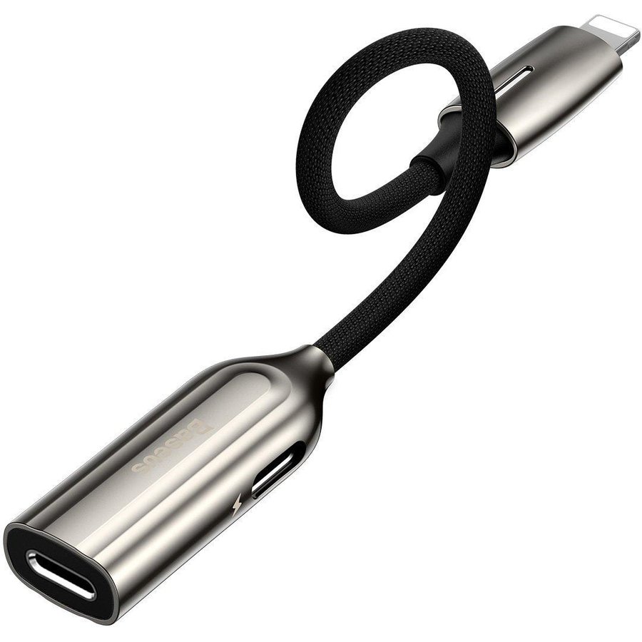 Adaptor L55 2 in 1 tata Lightning la 2x mama Lightning 2A Silver