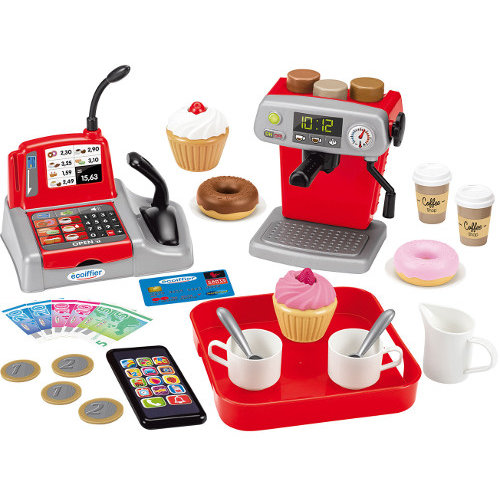 Set de joaca Cafenea cu Casa de Marcat si 33 accesorii