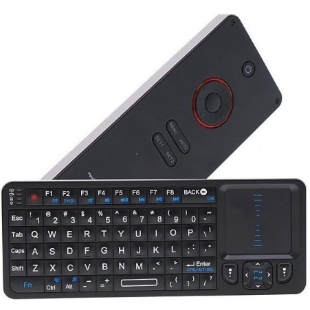 Tastatura i6 Wireless cu fata dubla control telecomanda IR Negru