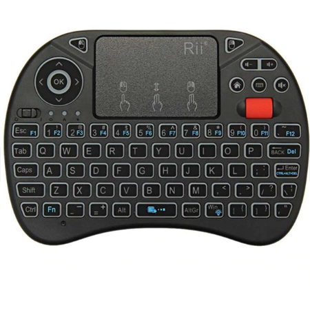 Tastatura Rii tek Wireless unique scroll Iluminata Touchpad 2.5inch 92 taste