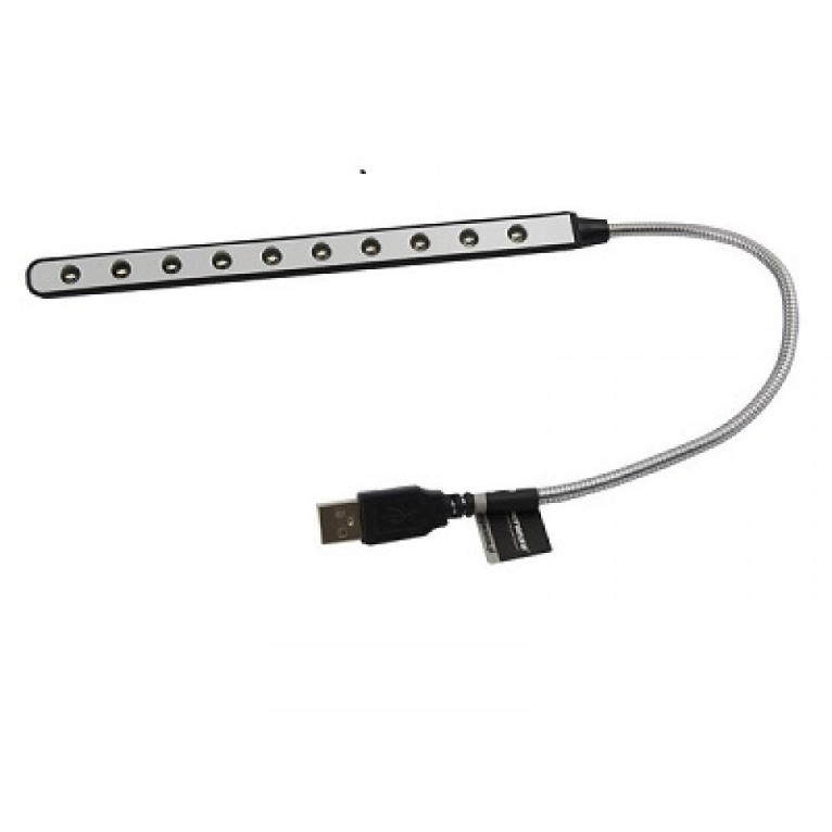 Lampa USB 10 led-uri 26cm Flexibil Negru