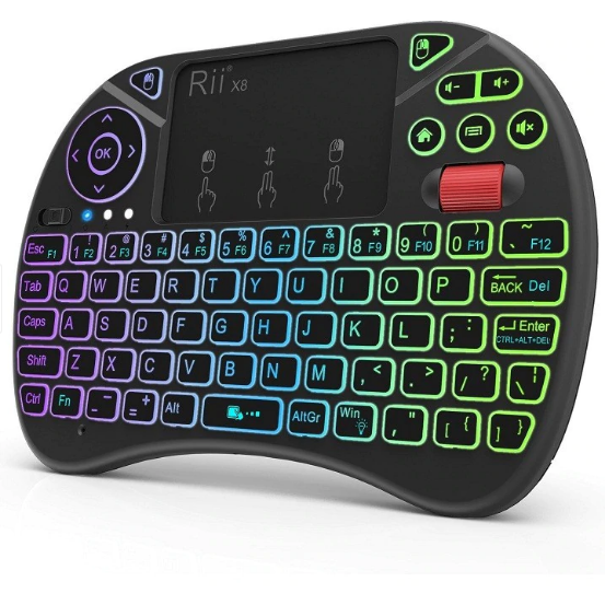 Tastatura Wireless Iluminata RGB Touchpad scroll mouse Taste multimedia