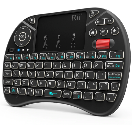 Tastatura Rii tek Wireless Iluminata RGB Touchpad scroll mouse Taste multimedia