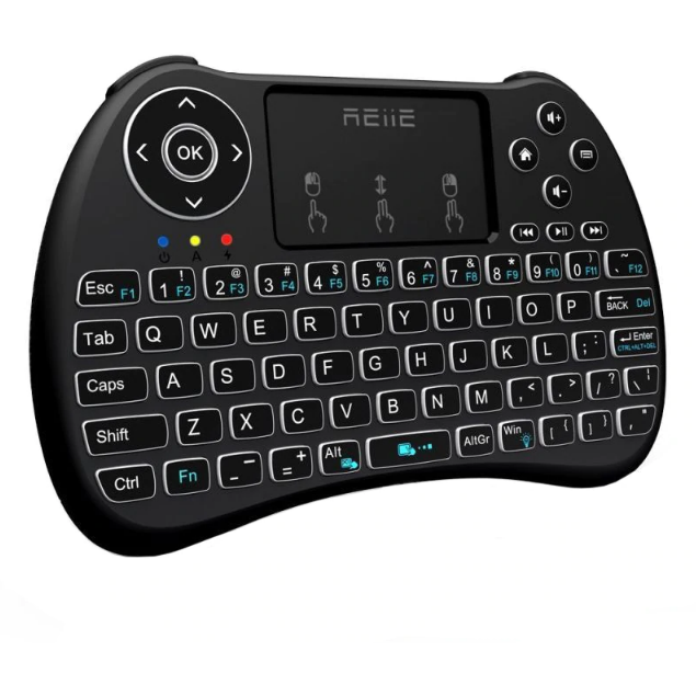 Tastatura Wireless cu touchpad Iluminata 59 taste Negru