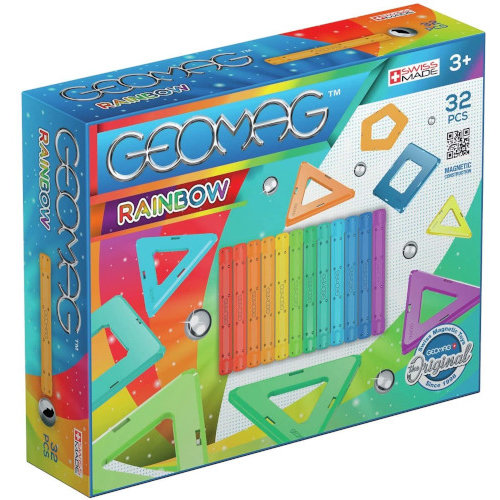Set de constructie Magnetic Rainbow 32 piese
