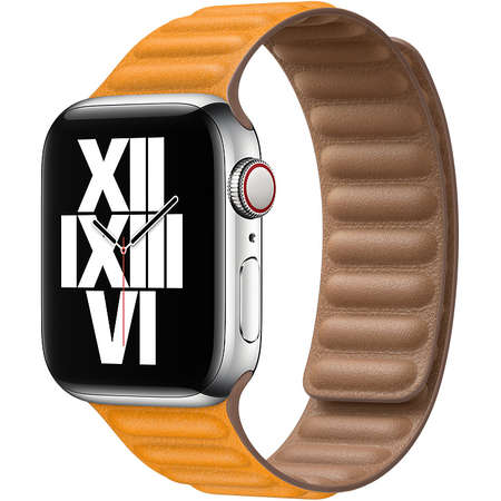 Curea smartwatch Apple Watch 40mm Band: California Poppy Leather Link Large (Seasonal Fall 2020)