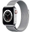 Watch 6 40mm GPS Cellular Silver Stainless Steel Case Silver Milanese Loop