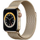 Watch 6 40mm GPS Cellular Gold Stainless Steel Case Gold Milanese Loop