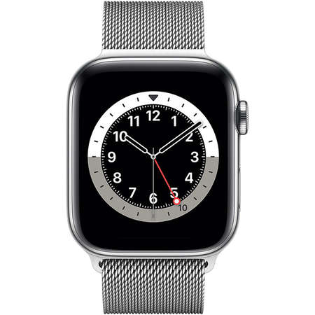 Smartwatch Apple Watch 6 44mm GPS Cellular Silver Stainless Steel Case Silver Milanese Loop
