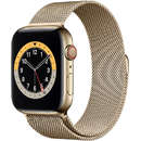 Watch 6 44mm GPS Cellular Gold Stainless Steel Case Gold Milanese Loop