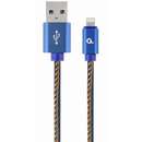8-pin - USB A 2m Blue