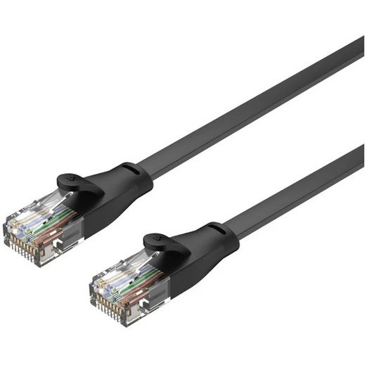 Cablu C1809GBK Flat UTP Ethernet Cat.6 1m Negru