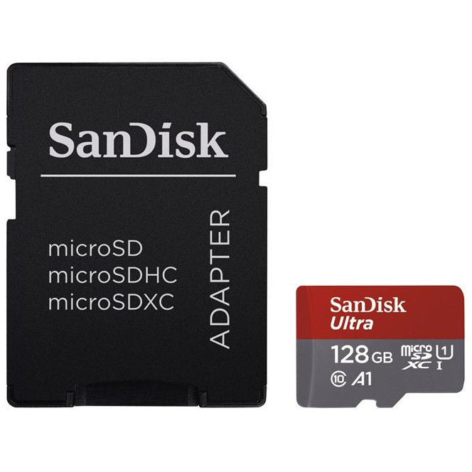 Card Sandisk Ultra microSDXC 128GB 120Mbs A1 Clasa 10 UHSI U1 cu adaptor SD ITGalaxy.ro