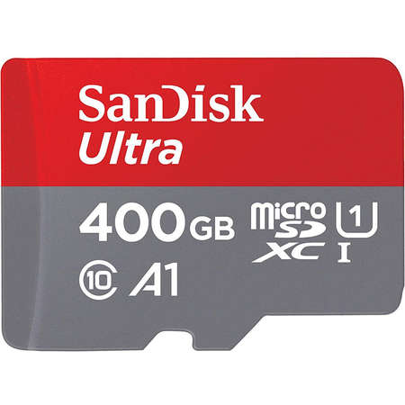 Card Sandisk Ultra microSDXC 400GB 120Mbs A1 Clasa 10 UHS-I U1 cu adaptor SD