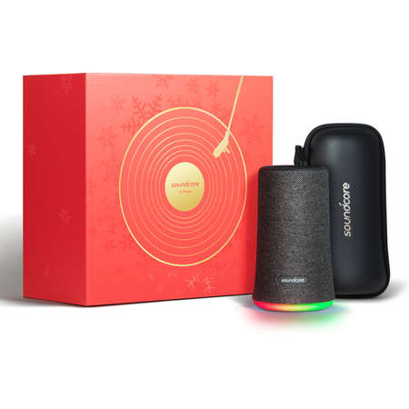 Boxa portabila Anker wireless bluetooth Soundcore Flare 360 cu lumini LED Christmas Limited Edition Negru