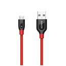 Premium PowerLine+ USB - MicroUSB 0.9m Red