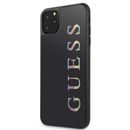 Husa Guess Colectia Glitter Logo Negru pentru Apple iPhone 11 Pro