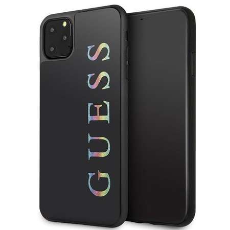 Husa Guess Colectia Glitter Logo Negru pentru Apple iPhone 11 Pro Max