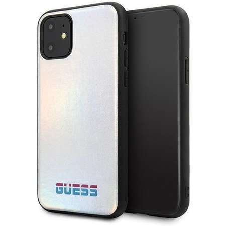 Husa Guess Colectia Iridescent Argintiu pentru Apple iPhone 11 Pro Max