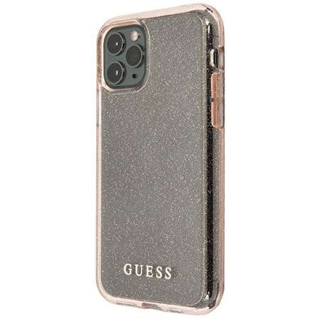 Husa Guess Colectia Glitter Roz pentru Apple iPhone 11 Pro Max