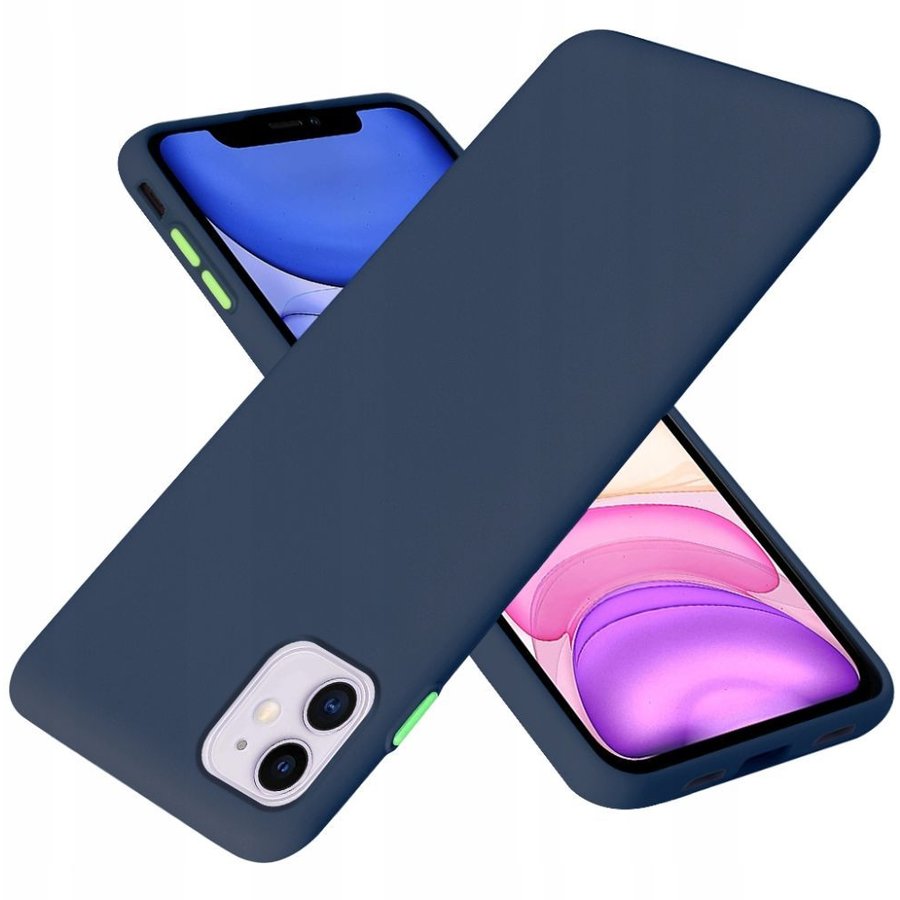 Husa Lemontti Solid Silicone Albastru pentru Apple iPhone 11