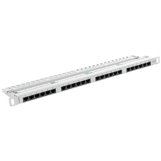 Patch Panel 19 inch 24 porturi Grey