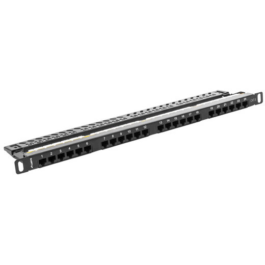 Patch Panel 19 inch 24 porturi Black