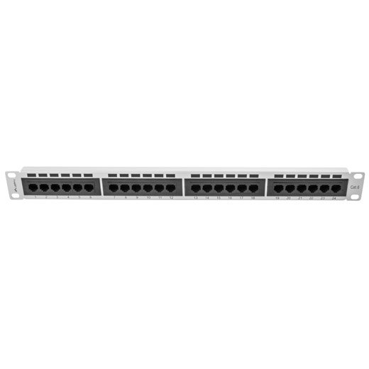 Patch Panel 19 inch 24 porturi Grey