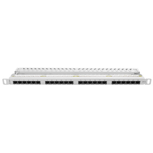 Patch Panel 19 inch 24 porturi Grey