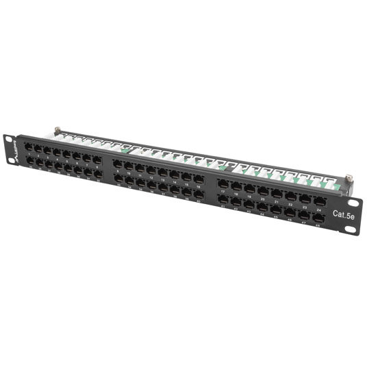 Patch Panel Lanberg 19 inch 48 porturi Black — imaginea 3