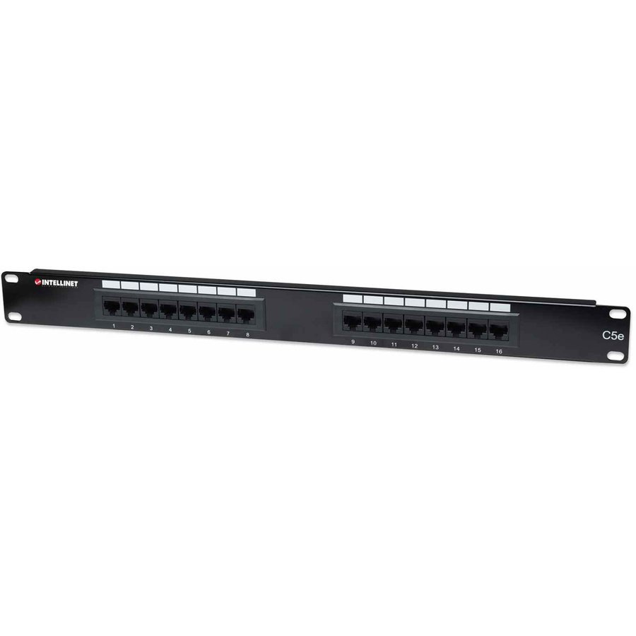 Patch Panel Cat 5e 16 porturi Black