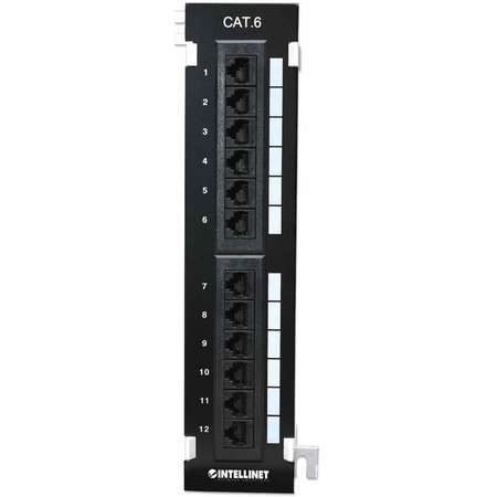 Patch Panel Intellinet Cat 6 12 porturi Black
